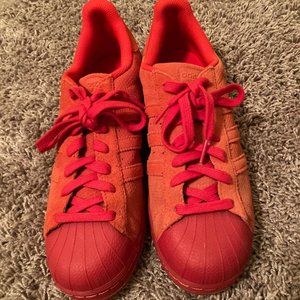 Adidas Original Superstar Red Suede Sneakers